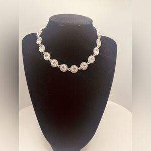 Gold silver necklace for women imitation diamond design